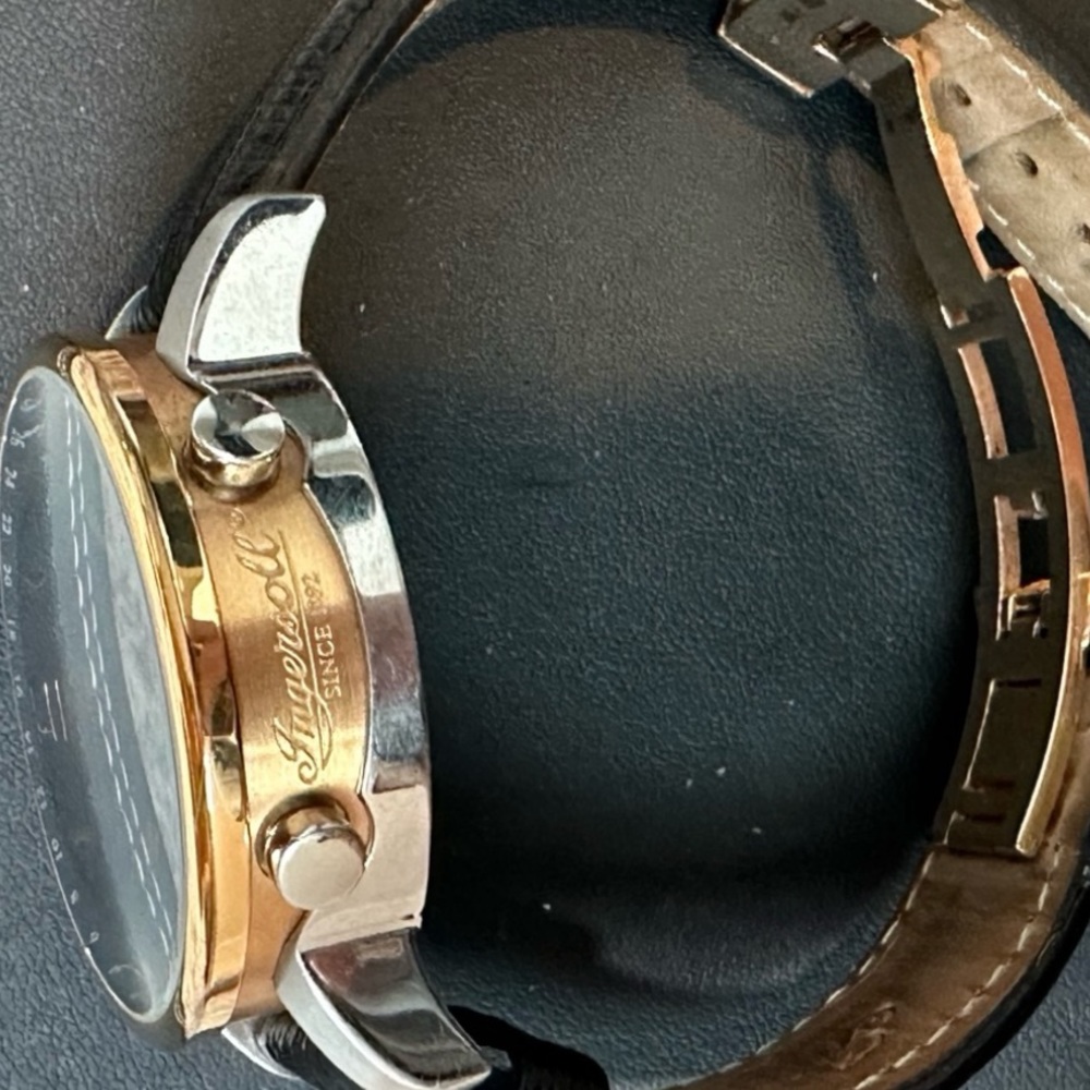 Ingersoll Men's Black and Gold Watch - Picture 8 of 10